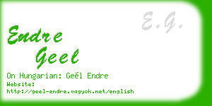 endre geel business card